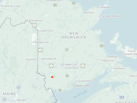 Distribution map - Cow Path Tiger Beetle in NB